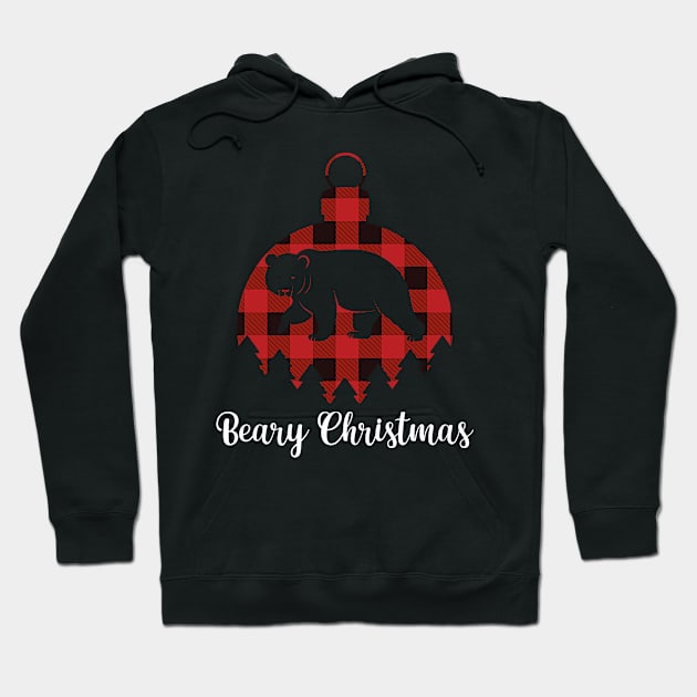 Beary Christmas Bear Xmas Ornament Costume Pajamas For Women Hoodie by VDK Merch